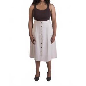 NEW AAM the wool midi skirt in oat